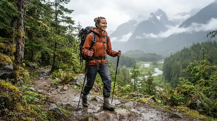 Durable waterproof rain pants for Canadian hiking | Pantalons de pluie imperméables et durables pour la randonnée au Canada