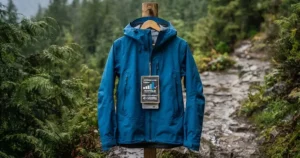 Infographic explaining waterproof ratings for a budget rain jacket under $100 suited for Canadian weather.