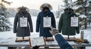 Summary illustration comparing top picks from our ultimate Canadian-made winter parka review.